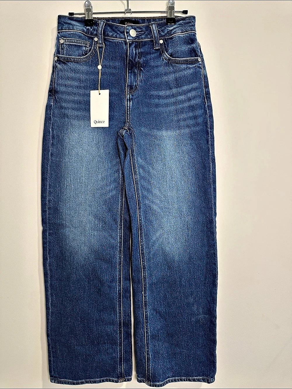 Quince Wide Leg Jeans in Blue NWT